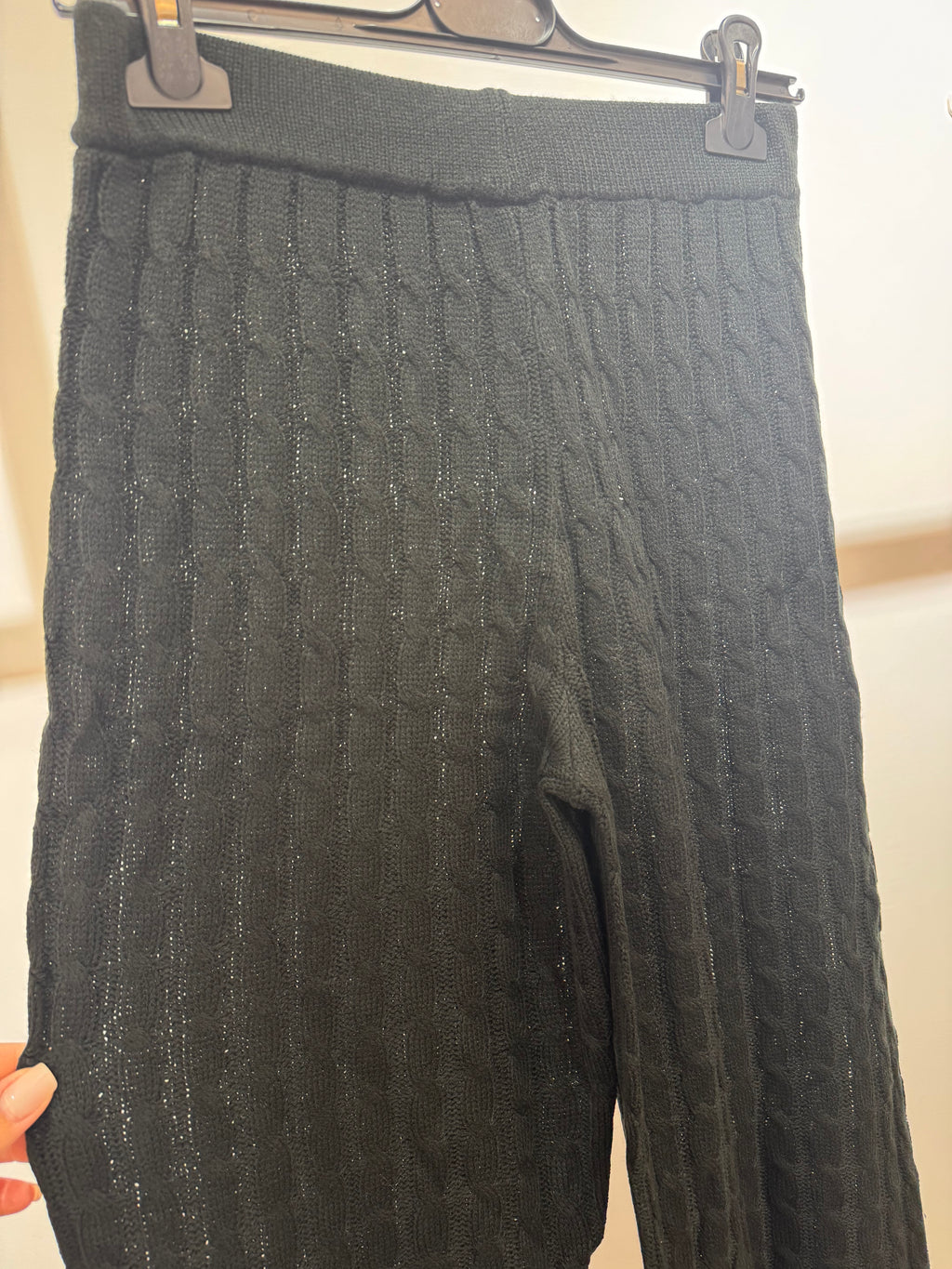 Pantalone palazzo in maglia