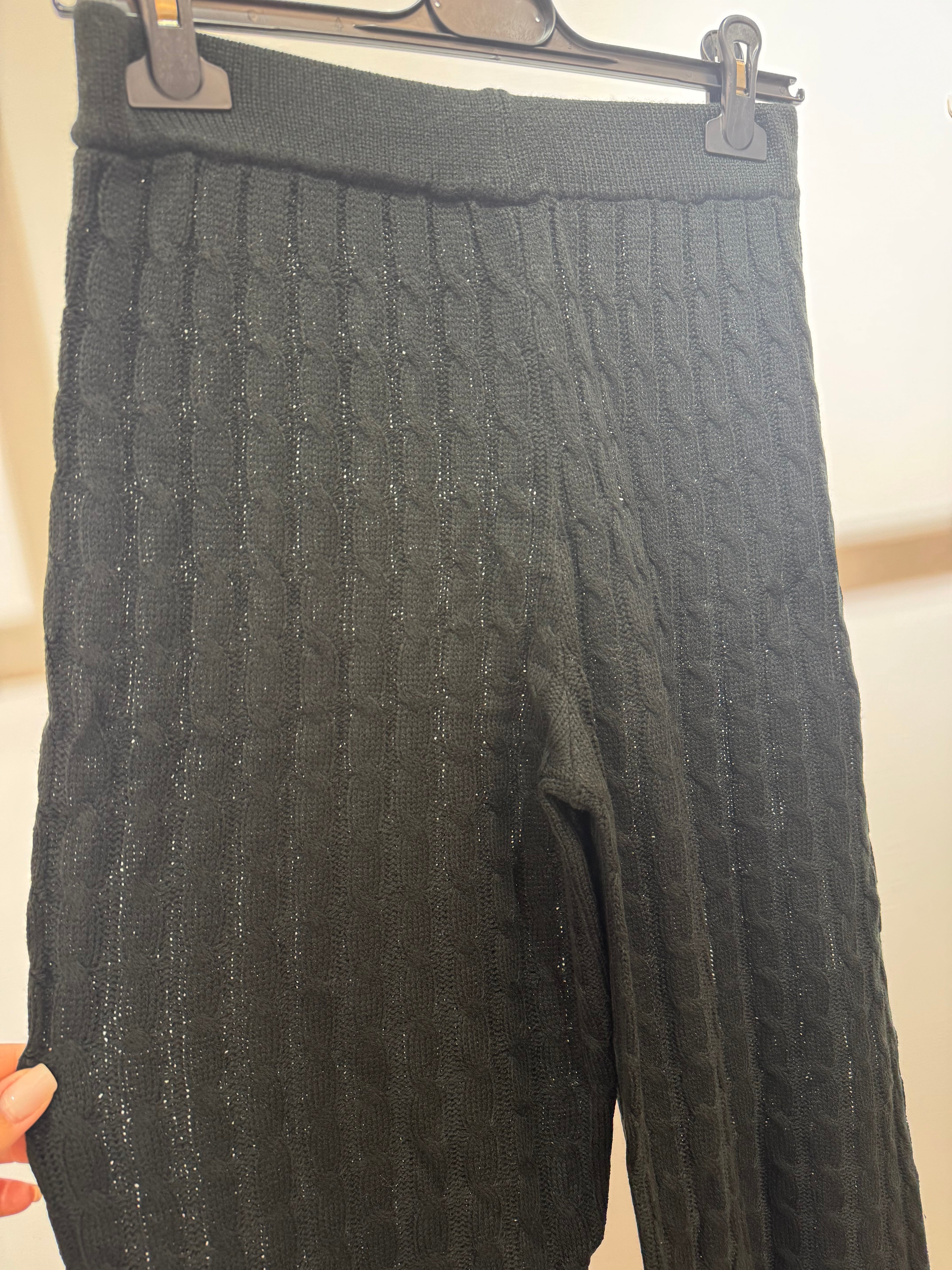 Pantalone palazzo in maglia