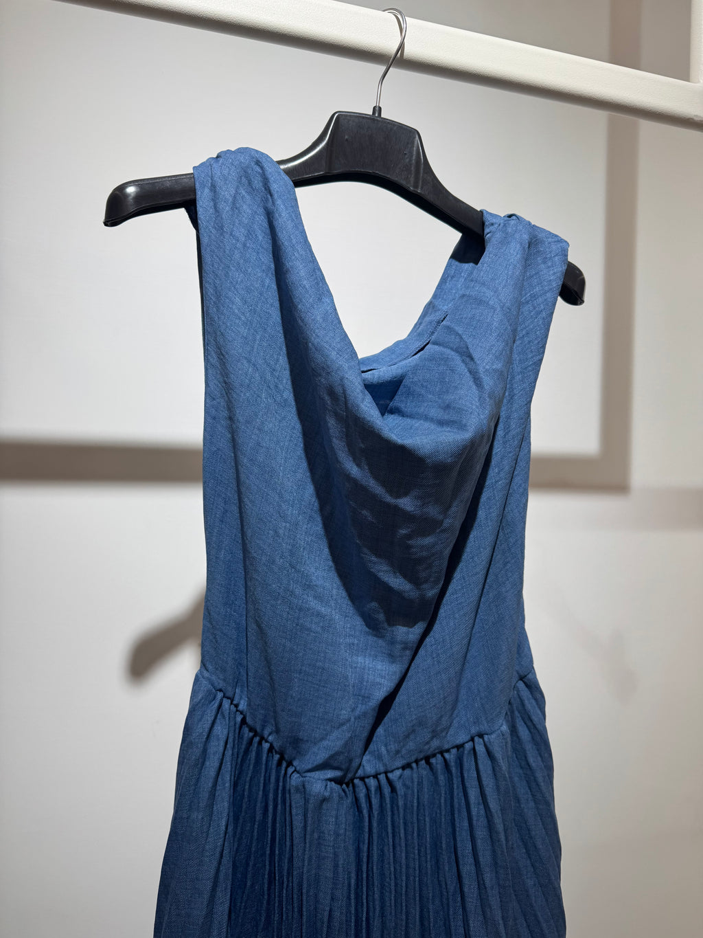 Abito lungo effetto denim