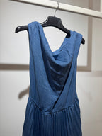 Abito lungo effetto denim