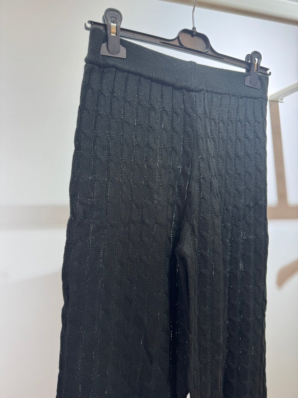 Pantalone palazzo in maglia