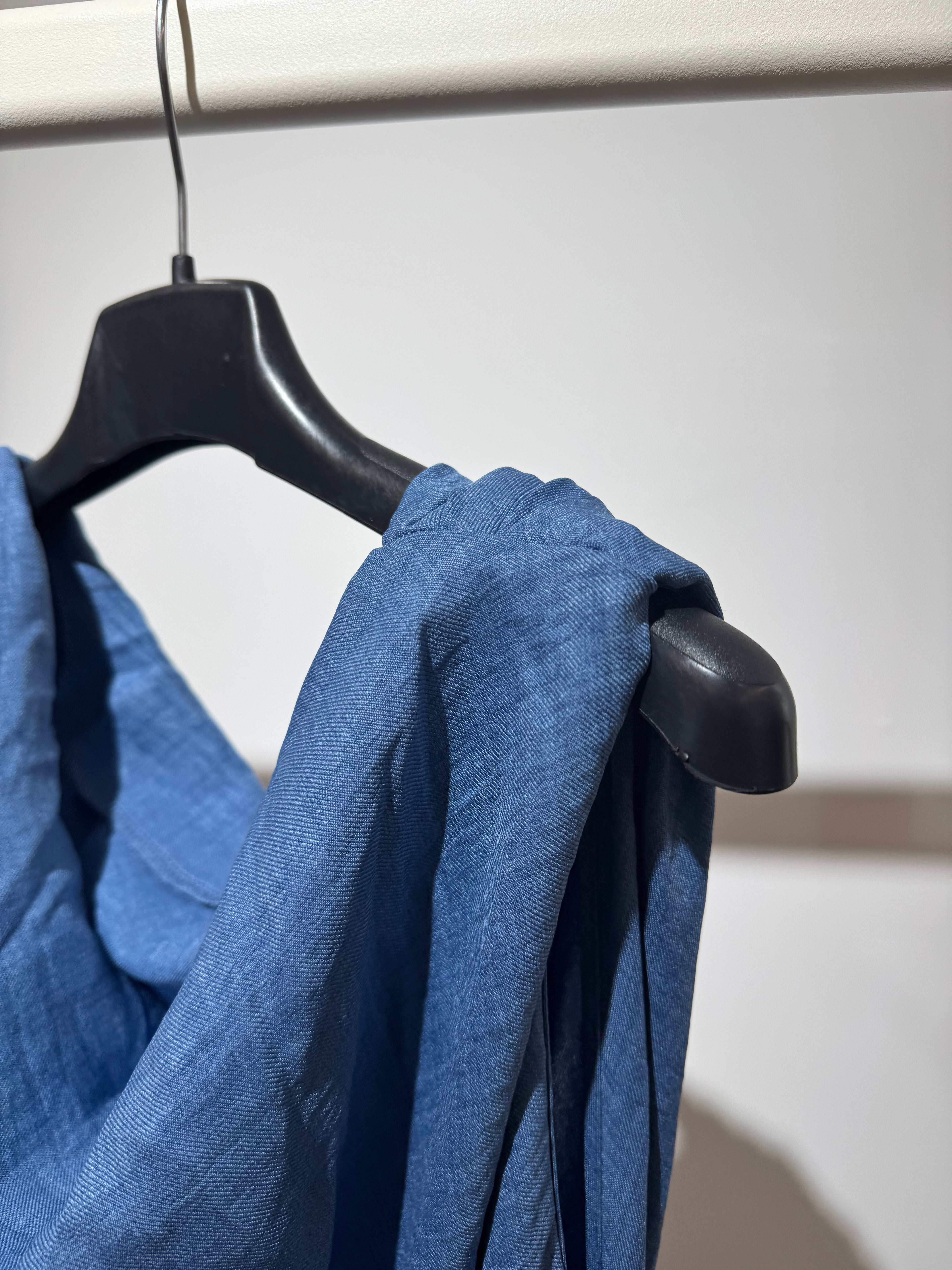 Abito lungo effetto denim