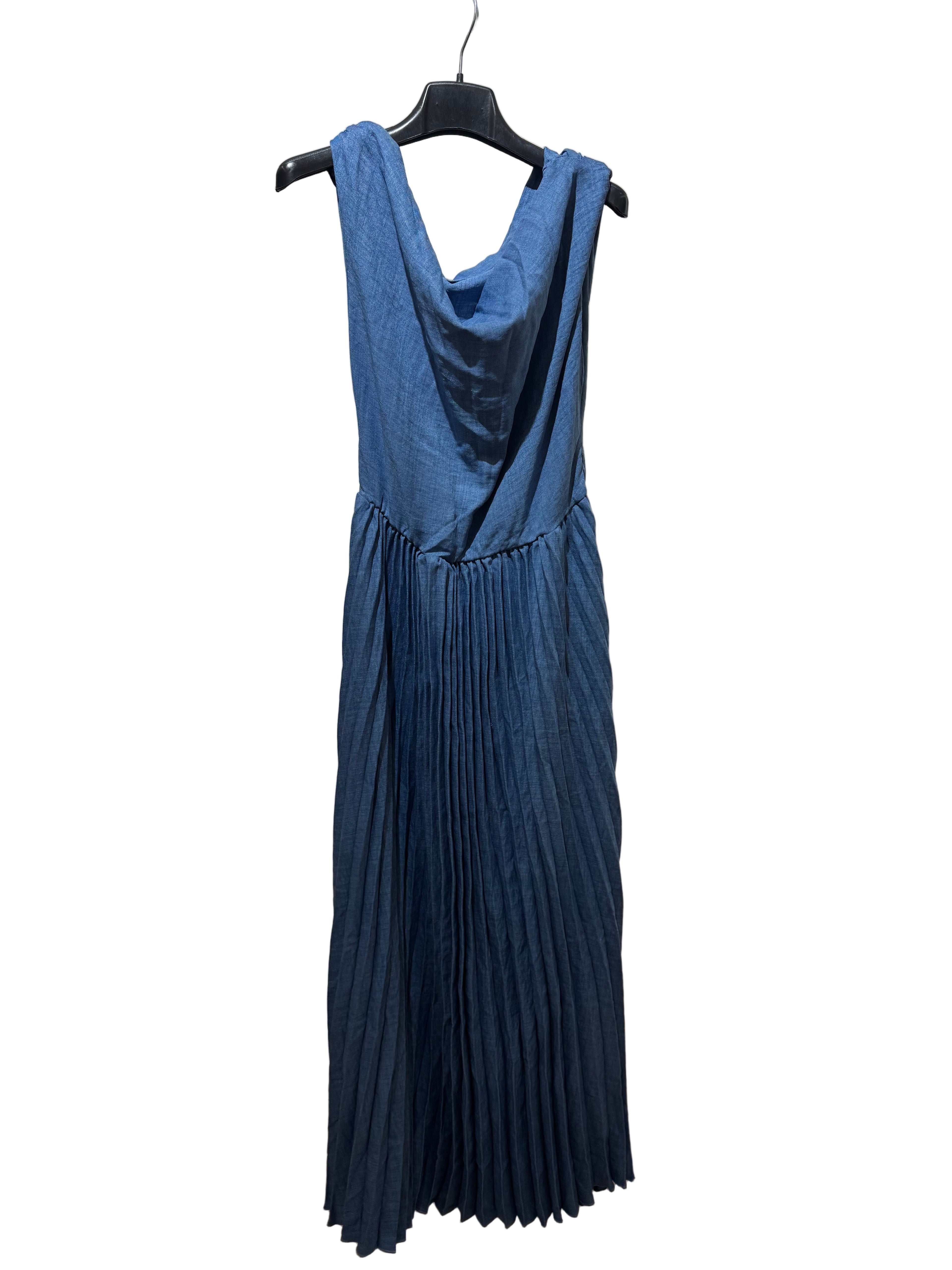 Abito lungo effetto denim