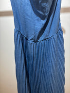 Abito lungo effetto denim