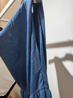 Abito lungo effetto denim